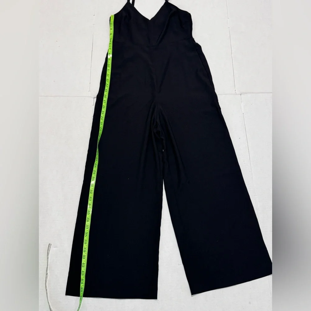 Madewell Thistle Cami Black Wide-Leg Jumpsuit with Spaghetti Straps Size 0